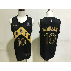 NBA Raptors 10 DeMar DeRozan Black City Edition Nike Men Jersey