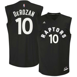 NBA Raptors 10 DeMar DeRozan Black Fashion Replica Men Jersey