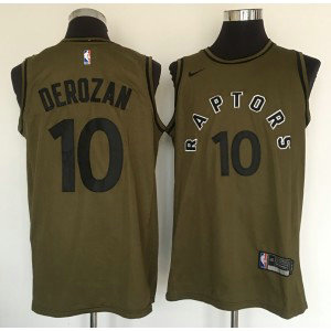 NBA Raptors 10 DeMar DeRozan Olive Nike Swingman Men Jersey