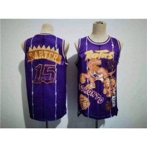 NBA Raptors 15 Vince Carter Purple Throwback Men Jersey