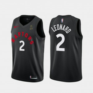 NBA Raptors 2 Kawhi Leonard Black With Owl Logo Nike Men Jersey