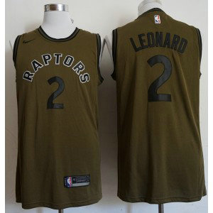NBA Raptors 2 Kawhi Leonard Olive Nike Swingman Men Jersey