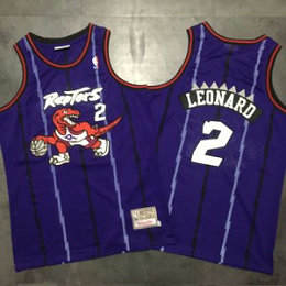 NBA Raptors 2 Kawhi Leonard Purple Hardwood Classics Men Jersey