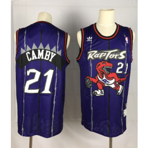 NBA Raptors 21 Marcus Camby Purple Hardwood Classics Men Jersey