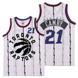 NBA Raptors 21 Marcus Camby White Retro Men Jersey
