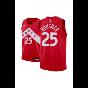 NBA Raptors 25 Boucher Red Nike Men Jersey