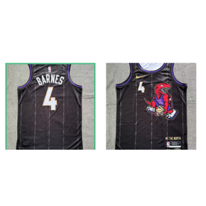 NBA Raptors 4 Barnes Black Nike Men Jersey