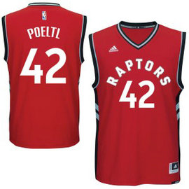 NBA Raptors 42 Jakob Poeltl Red Men Jersey