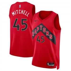 NBA Raptors 45 Davion Mitchell Red Icon Edition Nike Men Jersey