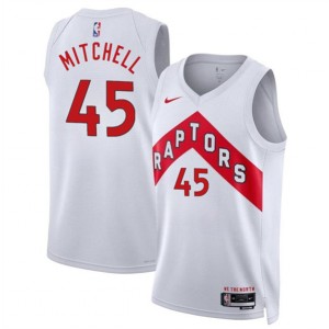 NBA Raptors 45 Davion Mitchell White Association Edition Nike Men Jersey