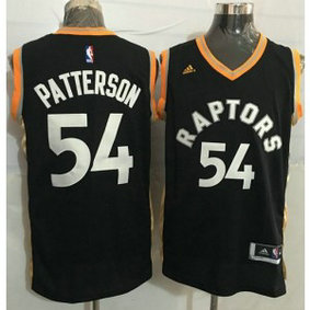 NBA Raptors 54 Patrick Patterson Black Gold Men Jersey