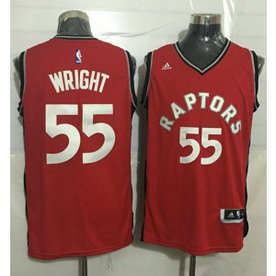 NBA Raptors 55 Delon Wright Red Men Jersey