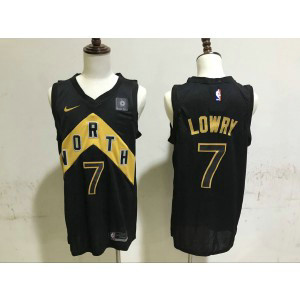 NBA Raptors 7 Kyle Lowry Black City Edition Nike Men Jersey 1