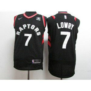 NBA Raptors 7 Kyle Lowry Black Nike Men Jersey 1