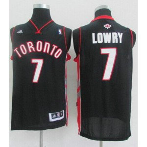 NBA Raptors 7 Kyle Lowry Black Revolution 30 Men Jersey 1