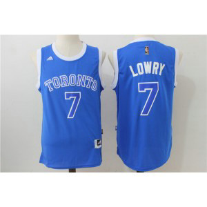 NBA Raptors 7 Kyle Lowry Blue Swingman Men Jersey