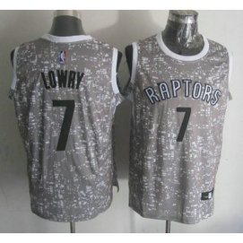 NBA Raptors 7 Kyle Lowry Gray City Luminous Men Jersey