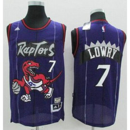 NBA Raptors 7 Kyle Lowry Purple Hardwood Classics Men Jersey