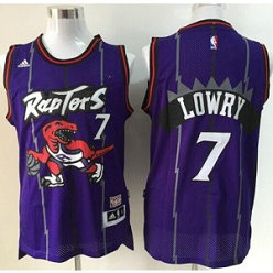 NBA Raptors 7 Kyle Lowry Purple Throwback Youth Jersey