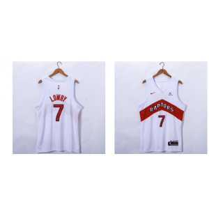 NBA Raptors 7 Kyle Lowry White Nike Men Jersey