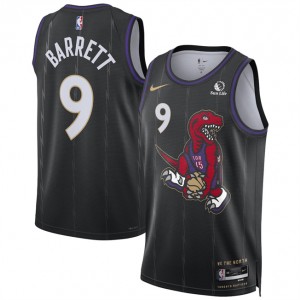 NBA Raptors 9 RJ Barrett Black 2024-25 City Edition Nike Men Jersey