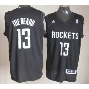 NBA Rockets 13 James Harden Black The Beard Men Jersey