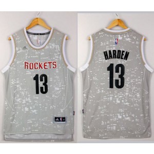 NBA Rockets 13 James Harden Grey City Light Men Jersey