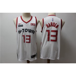 NBA Rockets 13 James Harden White Nike City Edition Men Jersey 1