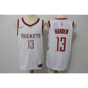 NBA Rockets 13 James Harden White Nike Men Jersey