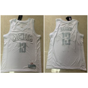 NBA Rockets 13 James Harden White Nike Swingman MVP Men Jersey