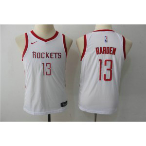 NBA Rockets 13 James Harden White Nike Swingman Youth Jersey