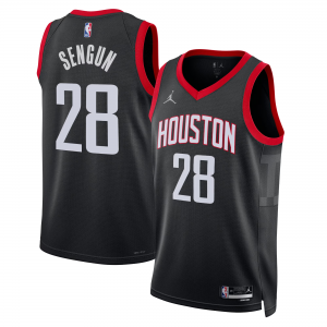 NBA Rockets 28 Sengun Black Jordan Men Jersey