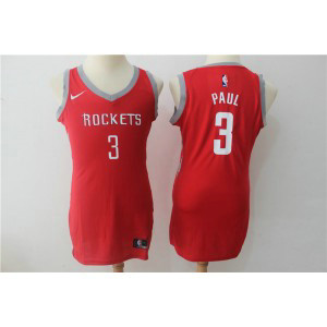 NBA Rockets 3 Chris Paul Red Nike Swingman Iron Women Jersey
