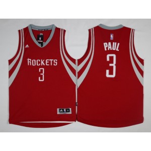 NBA Rockets 3 Chris Paul Road Red New Swingman Men Jersey