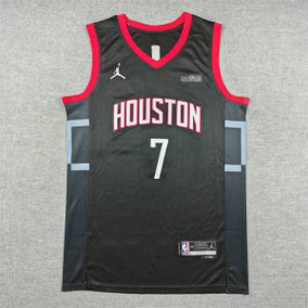 NBA Rockets 7 Kevin Durant Black Jordan Men Jersey