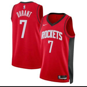 NBA Rockets 7 Kevin Durant Red Nike Men Jersey
