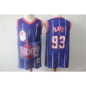 NBA Rockets 93 Bape Navy 2002-03 Hardwood Classics Men Jersey