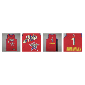 NBA Spurs 1 2025 All Star Red Jordan Men Jersey