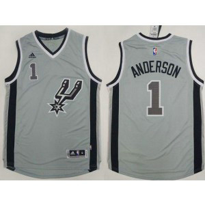 NBA Spurs 1 Kyle Anderson Grey Alternate Men Jersey