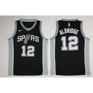 NBA Spurs 12 LaMarcus Aldridge Nike Black Men Jersey