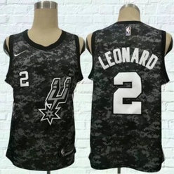 NBA Spurs 2 Kawhi Leonard Black City Edition Nike Swingman Men Jersey