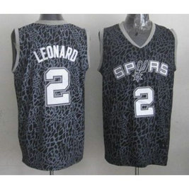 NBA Spurs 2 Kawhi Leonard Black Crazy Light Men Jersey