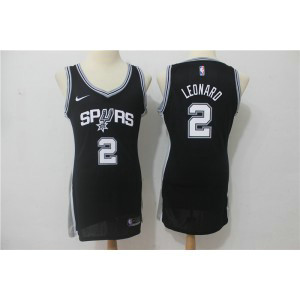 NBA Spurs 2 Kawhi Leonard Black Nike Iron Women Jersey