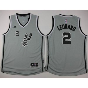 NBA Spurs 2 Kawhi Leonard Grey Youth Jersey