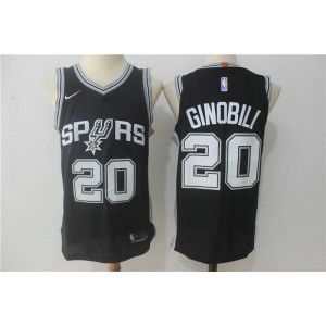 NBA Spurs 20 Manu Ginobili Black Nike Men Jersey