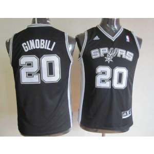 NBA Spurs 20 Manu Ginobili Black Youth Jersey