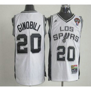 NBA Spurs 20 Manu Ginobili White Latin Nights Men Jersey