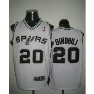 NBA Spurs 20 Manu Ginobili White Revolution 30 Men Jersey