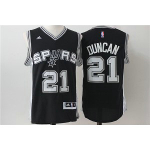 NBA Spurs 21 Tim Duncan Black Swingman Men Jersey