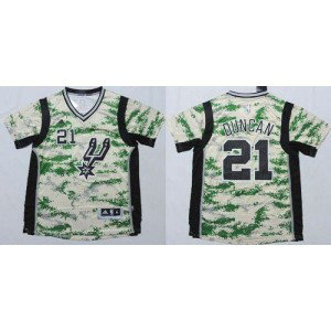 NBA Spurs 21 Tim Duncan Camo Pride Men Jersey